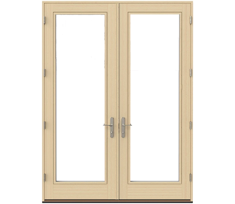 Hartford Pella Lifestyle Series Wood Double Hinged Patio Doors